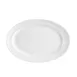 CACChina TGO-14 Tango Platter, 13-5/8"L x 9-3/8"W x 1-1/2"H, Oval White Porcelain, Rim - Dozen 1 image