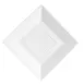 CACChina TGO-SQ16 Tango Plate – 10" L x 10" W x 1" H Square Embossed Porcelain Bone White - Dozen 1 image