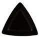 CAC China TRG-12-BLK Triangular Stoneware Plate, 11½" x 11½" x 1" Deep Rim, Black - Dozen 1 image