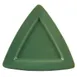 CAC China TRG-12-G Triangular Plate, 11-1/2" x 11-1/2" x 1" Deep Rim, Green Ceramic - Dozen 1 image