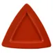 CAC China TRG-12-R Triangular Plate, 11-1/2" x 11-1/2" x 1" Deep Rim, Red Ceramic - Dozen 1 image