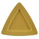 CAC China TRG-12-Y Triangular Plate, 11-1/2" x 11-1/2" x 1" Deep Rim, Yellow Ceramic - Dozen 1 image