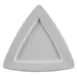CAC China TRG-12 Plate, 11-1/2" x 11-1/2" x 1" Triangular Deep Rim Porcelain Super White - Dozen 1 image