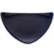 CAC China TRG-23-BLU Triangular Plate, 12-1/2" x 12-1/2" x 1-1/2", Blue Ceramic, Flat Edge - Dozen 1 image