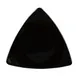CAC China TRG-7-BLK Festiware Triangular Plate, 7" x 7" x 0.75", Black Ceramic, 1 Dozen 1 image