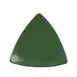 CAC China TRG-7-G Green Triangular Plate 7" x 7" x 0.75", Flat Edge, Ceramic, Oven Safe - Dozen 1 image