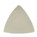 CAC China TRG-7 Festiware Triangular Plate 7" x 7" x 3/4" Porcelain Super White - Dozen 1 image