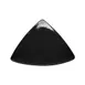CAC China TRG-9-BLK Festiware Plate, 8-1/2" x 8-1/2" x 1", Triangular, Ceramic, Black - Dozen 1 image
