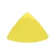 CACChina TRG-9-Y Festiware Triangular Yellow Ceramic Plate 8.5"x8.5"x1", Flat Edge, 1 Dozen 1 image