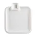 CACChina TRY-SQ9 - Plate, 9"L x 8"W x 3/4"H, White, 2 Comp, Dishwasher/Oven/Microwave - Dozen 1 image