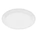 CACChina TST-13 Oval Platter, 11-1/4" L x 7-1/4" W x 1-1/4" H, Embossed, White Porcelain - Dozen 1 image