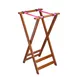CAC China TSTW-32WNT Tray Stand – 32" Height, Walnut Wood Construction, Smallwares Serving Supply 1 image