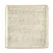 CAC China TUS-SQ21-BGE 12" Square Porcelain Plate, Desert Beige, 3/4" Height, Curved Edge - Dozen 1 image