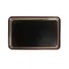 CACChina VEN-RT12 Venus Platter, 10" Rectangular, Midnight Black/Desert Beige - Dozen 1 image