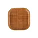 CAC China XBMB-SQ16 Bamboo Grove Plate - 10-1/2" Square, Brown, Wide Rim, Curved Edge, 1 Dozen 1 image