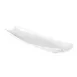 CAC China XCOP-BT14-W Cooper Platter, 13-5/8" W x 4-3/8" D x 1-3/8" H, White Boat Shape - Dozen 1 image