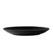 CAC China XCTN-C22 8-1/4" Dia. Round Coupe Plate, Curved Edge, Porcelain, Matt Black – 1 Dozen 1 image