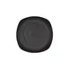 CAC China XCTN-Q21C 11-7/8" Dia x 1-3/8" H Square Coupe Rim Flat Edge Matt Black Porcelain - Dozen 1 image