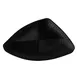 CAC China XDUK-T15 Duke Plate, 15-3/8"W x 9-1/8"D x 1-1/2"H Triangular Black China Edge Rim - Dozen 1 image