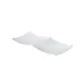 CAC China XFP2-12-W China Rectangular Platter 11-1/2"W x 5-3/4"D x 1-1/8"H, 2 Compartment - Dozen 1 image