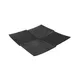 CAC China XFP4-11-MK Plate, 11" x 11" x 1-1/8" Sq, 4-Section Textured Matte Black China - Dozen 1 image