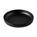 CAC China XHDS-D6-K Hudson Plate, 6-1/4" Dia x 1-3/8" H, Round, Deep Rim, Matte Black, 1 Dozen 1 image