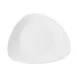 CAC China XKDA-R16T-W Korda Plate – 10-3/8" × 8-3/8" × 1" Triangular Matte White, Wide Rim 1 Dozen 1 image