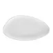 CAC China XSTN-351-W Triangular Platter, 15-3/8" W x 8-1/2" D x 1-1/4" H, White China, Rim - Dozen 1 image