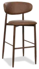 JustChair U44530-GR3 Petal Barstool, Upholstered Tufted Back, Steel Frame, Grade 3 Upholstery 1 image