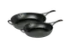 Lodge BL2SETA Blacklock Skillet Set 14-2/5" W x 16-3/5" D x 3" H Dual-Handle Triple-Seasoned 13-17" 1 image
