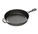 Lodge L8GP3 Cast Iron Grill Pan – 10-1/4" Round, 2-5/8" High, Induction Ready, Helper Handle, USA 1 image