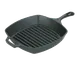 Lodge L8SGP3 Grill Pan – 10" x 2-5/8" Square, Induction Ready, Cast Iron, Made in USA, Helper 1 image