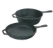 Lodge LCC3 – 3.2‑Qt Cast Iron Combo with 10‑5/8" Skillet & Griddle Lid, Handle, Oven Safe 1 image