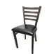 Oak Street CM-234W-DW Metalwood Dining Chair, Ladder Back, Upholstered Seat, Driftwood Finish, 1.2mm Welded Frame 1 image