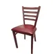 Oak Street CM-234W-MH Metalwood Dining Chair, Ladder Back, Upholstered Seat, Mahogany Finish, 1.2mm Welded Frame 1 image