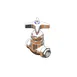 T&S Brass 0RK3 Shut-Off Control Valve, 3" Long, Cross Handle, Blue Index 1 image