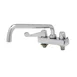 T&S Brass 5F-4CWX12 Equip Workboard Faucet, 4" Oc Deck Mount, 12" Swing Nozzle 1 image