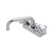T&S Brass 5F-4WLX06 Equip Faucet, 4" Wall Mount, 6" Swing Nozzle, Lever Handles 1 image