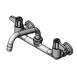 T&S Brass 5F-8WLS06 Equip Faucet, 8" Centers, Wall Mount, 6" Swing Nozzle 1 image
