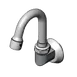 T&S Brass B-0529 Spout, Swivel Gooseneck, Wall Mounted, 3/8" Ips Female Inlet 1 image