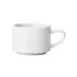 Winco BCC-75N Birkhall Coffee Cup 7.5 oz (3.25" Dia x 2.25" H) White Porcelain Stackable - 1 Dozen 1 image