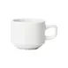Winco BCC-85 Birkhall Coffee Cup, 8.5 oz, 3.5" Dia x 2.75" H Porcelain White, Stackable - 1 Dozen 1 image