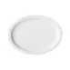 Winco BPO-115NR Birkhall Oval Porcelain Platter 11.5"L x 9.125"W x 1"H White Narrow Rim - 1 Dozen 1 image