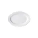 Winco BPO-1375 Oval Porcelain Platter 13-3/4"L x 9-7/8"W x 1-1/2"H White RolledEdge - 1 Dozen 1 image