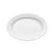 Winco BPO-15 Birkhall Oval Porcelain Platter 15" L x 10-1/4" W x 1-1/2" H White Rolled Edge - 1 Dozen 1 image