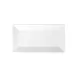 Winco RPR-13 Royalsquare Rectangular Porcelain Platter, 13" L x 7-1/4" W x 1" H, White Finish - 1 Dozen 1 image