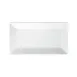 Winco RPR-14 Royalsquare Rect. Porcelain Platter, 14-1/2" L x 8-1/4" W x 1-1/4" H, White - 1 Dozen 1 image