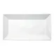 Winco RPR-1625 Royalsquare Rectangular Platter, 16.25" L x 9" W x 1.5" H, White Porcelain - 1 Dozen 1 image