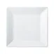 Winco RPS-10 Royalsquare Square Plate, 10" L x 10" W x 1" H, White Porcelain - 1 Dozen 1 image