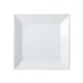 Winco RPS-925 Royalsquare Square Plate, 9-1/4" x 9-1/4" x 3/4" Porcelain White Dinnerware, 1 Dozen 1 image